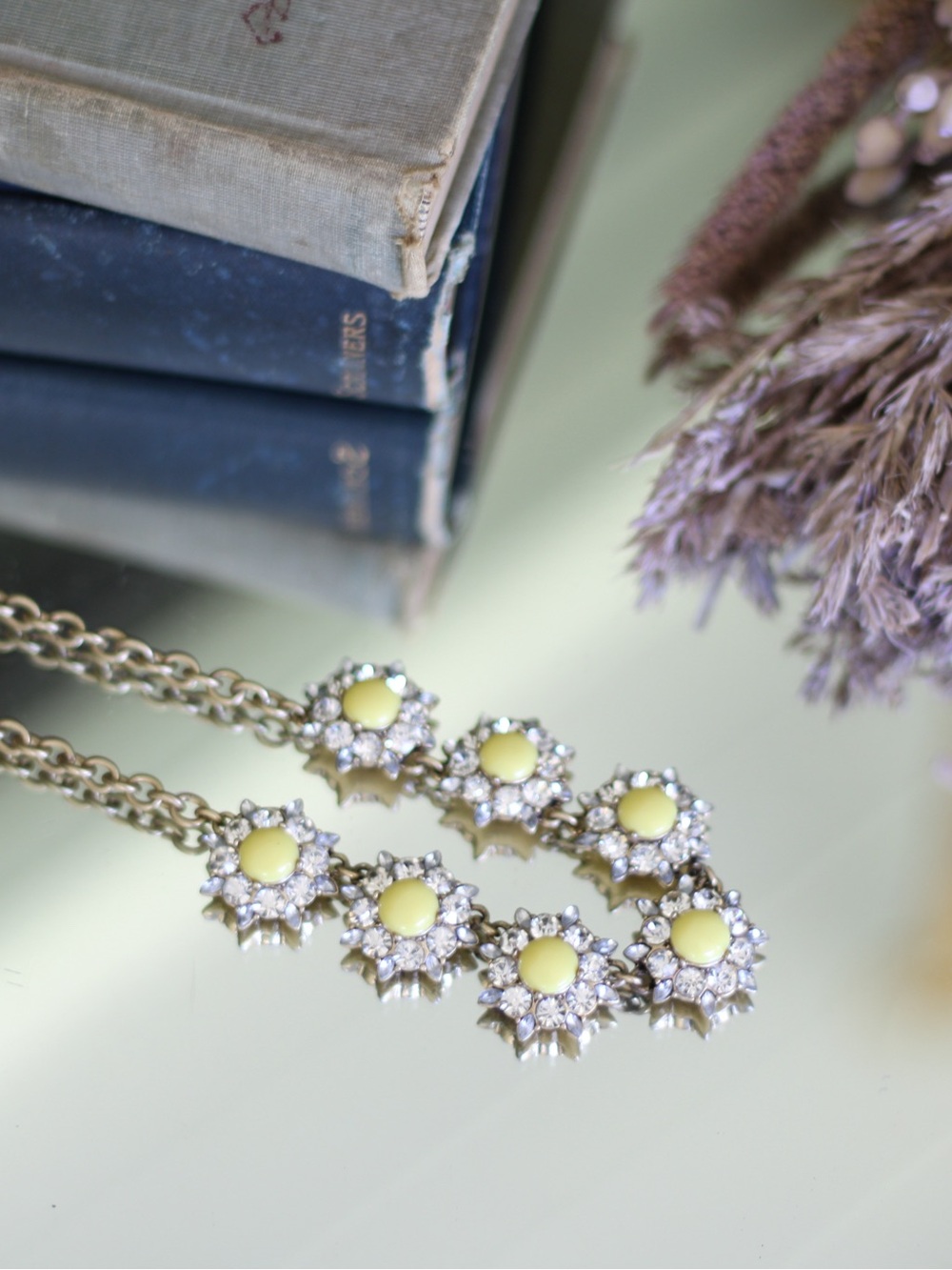 J. Crew | Vintage Yellow Flower Cluster Necklace
